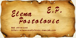 Elena Postolović vizit kartica